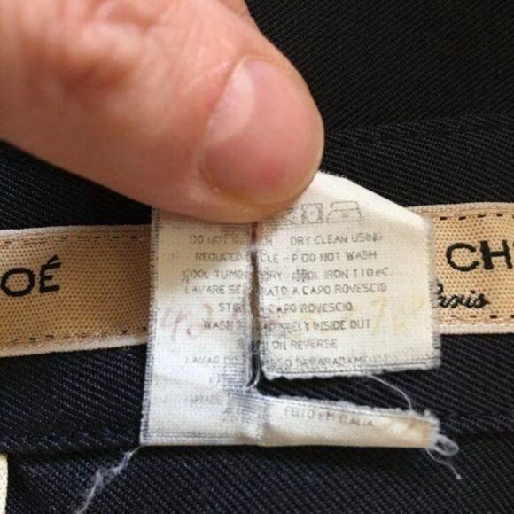 See by Chloe Pants Women's Size 10 Measures 29x30.5 9.25in Rise Gray Wool - Picture 5 of 10